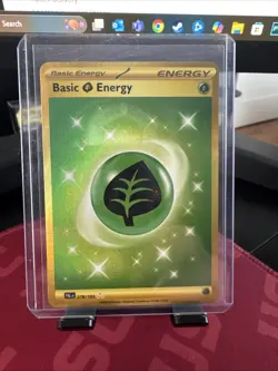 Pokemon TCG Basic Leaf Energy Gold Card 278/193 Paldea Evolved - Image 1