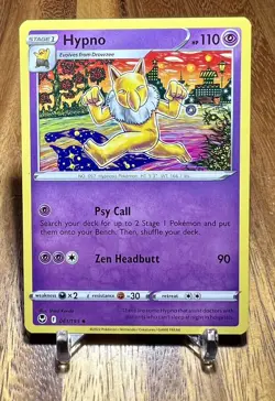 Hypno 061/195 Non Holo Uncommon Silver Tempest Pokemon Card NM - Image 1