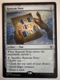 Ransom Note (0045) [Murders at Karlov Manor Commander] Magic MTG - Image 1