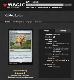 2024 MTG Magic the Gathering FDN Foundations Foil #725 Gilded Lotus Rare WOTC - Image 3