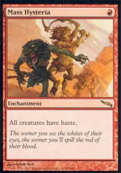 MTG English Mass Hysteria NM Normal Mirrodin - Image 1