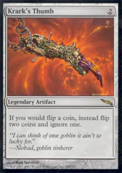 MTG English Krark's Thumb NM Normal Mirrodin - Image 1