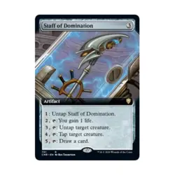 WOTC MtG Commander Legends Staff of Domination (Extended Art) (R) (Foil) NM - Image 1
