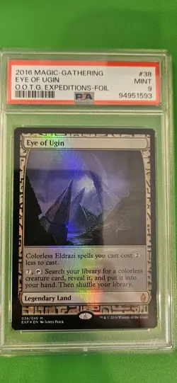 MTG MAGIC THE GATHERING EYE OF UGIN FOIL ZENDIKAR EXPEDITIONS PSA 9 GEM MINT - Image 1