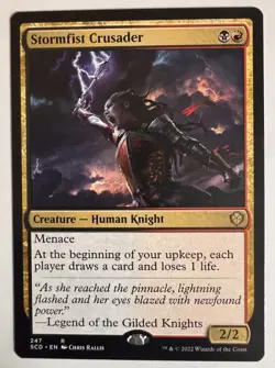 Stormfist Crusader MTG Magic the Gathering Card NM Mint Starter Commander SCD - Image 1