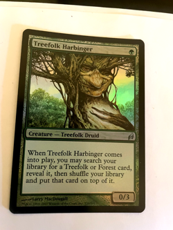 MTG FOIL Treefolk Harbinger - Lorwyn #239 Never used! very clean must see!! - Image 1