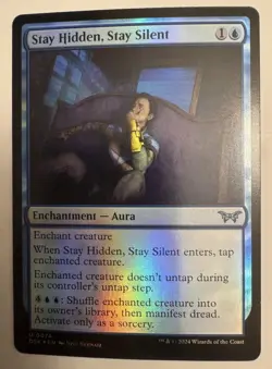 MTG Stay Hidden, Stay Silent (291/469) Duskmourn House of Horror LP FOIL - Image 1