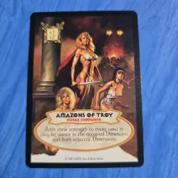 Hyborian Gates CCG "AMAZONS OF TROY" Boris Vallejo Trading Card 1995 L/E - Image 1