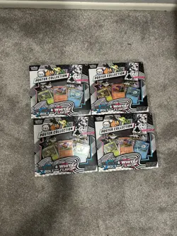 4x Pokemon Scarlet Violet SV10.5 Black Bolt White Flare Poster Collection Box - Image 1