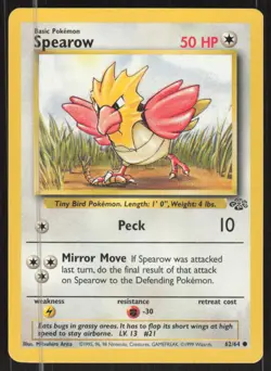 Pokemon TCG Jungle #62/64 Spearow LP - Image 1