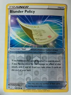 Blunder Policy 131/172 Brilliant Stars Pokemon Reverse Holo Foil Nice! - Image 1