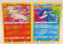 Reshiram 017/072 & Kyogre 021/072-Shining Fates-Amazing Rare Foil TCG Pokemon NM - Image 3
