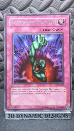 | Yugioh Bottomless Trap Hole LOD-092 RARE Legacy Of Darkness HP 🔥 | - Image 1
