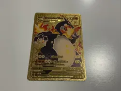 Pokemon Charizard VMAX Gigantamax Gold Foil Fan Art Card SV107/SV122 NM/M - Image 1