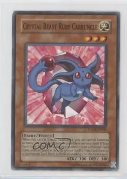 Crystal Beast Ruby Carbuncle Unlimited YuGiOh Force of the Breaker 2007 12ka - Image 1