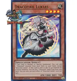 Yugioh! 1x Dracotail Lukias JUSH-EN001 Ultra Rare 1st Ed NM - Image 1