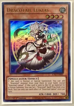 Yugioh! 1x Dracotail Lukias JUSH-EN001 Ultra Rare 1st Ed NM - Image 1