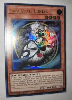 Yugioh! 1x Dracotail Lukias JUSH-EN001 Ultra Rare 1st Ed NM - Image 1