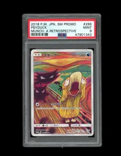 POKEMON PSA 9 MINT PSYDUCK 2018 SCREAM JAPANESE PROMO MUNCH CARD 286/SM-P - Image 1