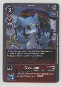 2022 Digimon Card Game - Draconic Roar (EX3) Veemon #EX3-004 02l5 - Image 1