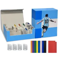 Soccer Trading Card Box - 2400+ Card Storage Box with 4 Supporters & 10 Color... - Image 1