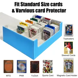 Soccer Trading Card Box - 2400+ Card Storage Box with 4 Supporters & 10 Color... - Image 2