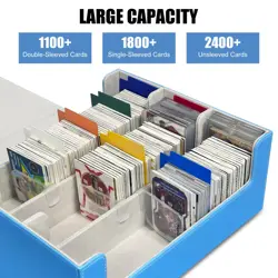 Soccer Trading Card Box - 2400+ Card Storage Box with 4 Supporters & 10 Color... - Image 3