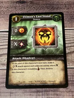 Demon’s Last Stand World of Warcraft Miniatures WoW Card 2008 Upper Deck - Image 1