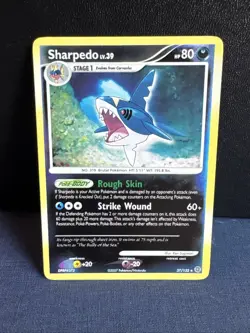 Sharpedo 37/132 Reverse Holo Rare Secret Wonders Pokemon Card Excellent/Good - Image 1