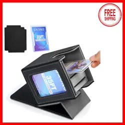 Waterproof Card Storage Box for 100+ Cards with Magnetic Closure, Black Elegance - Image 1