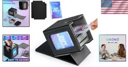 Waterproof Card Storage Box for 100+ Cards with Magnetic Closure, Black Elegance - Image 2