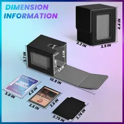 Waterproof Card Storage Box for 100+ Cards with Magnetic Closure, Black Elegance - Image 5
