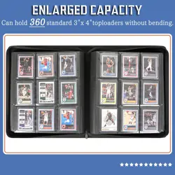 9-Pocket Toploader Binder, Holds 360 3"x 4" 35PT Rigid Card Holders, Protecti... - Image 2