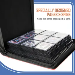 9-Pocket Toploader Binder, Holds 360 3"x 4" 35PT Rigid Card Holders, Protecti... - Image 3