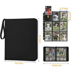 Trading Card Binder, Premium 9 Pocket Card Binder, 720 Double Sided Pocket PU... - Image 3