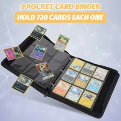 Trading Card Binder, Premium 9 Pocket Card Binder, 720 Double Sided Pocket PU... - Image 4