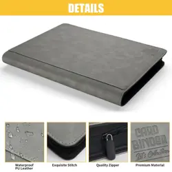 Premium Ringless Trading Card Binder - 1024 Capacity, 16 Side-Loading Pockets pe - Image 2