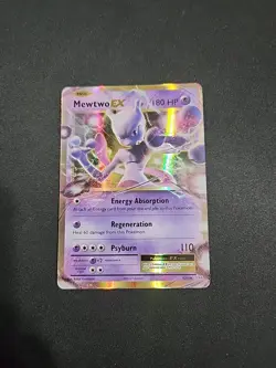 Pokemon Mewtwo-EX TCG Evolutions Holo Card 52/108 EX NM Condition - Image 1