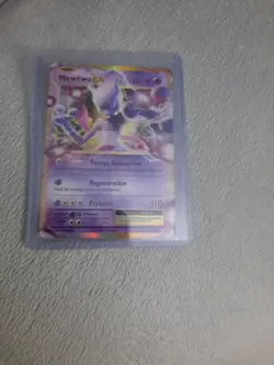 Pokemon Mewtwo-EX TCG Evolutions Holo Card 52/108 EX NM Condition - Image 1