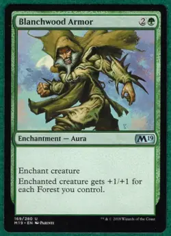 Blanchwood Armor - Core Set 2019 M19 #169 - Magic: The Gathering MTG Card - Image 1
