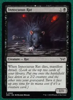 Innocuous Rat - Duskmourn: House Of Horror DSK #0103 - Magic MTG Card - Image 1
