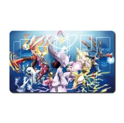 Pokemon Playmat With Zones Mewtwo OPCG TCG Card Game PlayMat 24x14in Standard - Image 1