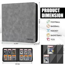 Graded Card Binder for 60 PSA Slabs 6 Slot Card Storage Booklet for CGC/PCG New - Image 2