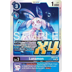 Lunamon BT22-069 R CYBER EDEN Digimon Card Japanese - Image 1