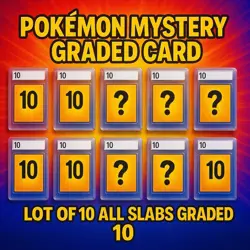 Pokemon Mystery Graded Card Lot Of 10 All Slabs Graded 10 - Image 1