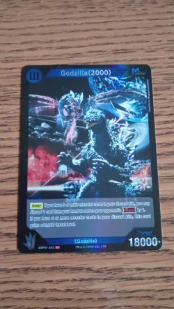 Godzilla Card Game ENGLISH EBP01-042 SR GODZILLA (2000) HOLO - Image 1