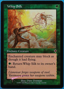 Whip Silk FOIL Invasion PLD Green Common MAGIC MTG CARD (ID# 498265) ABUGames - Image 1