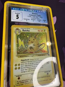 Raichu CosmosFossil Holo Test Print 1999 WOTC Pokemon Card Very Rare 14/62 - Image 3