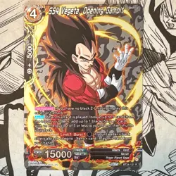 SS4 Vegeta, Opening Gambit Rare Silver Foil Alt Art Dragon Ball Super CCG Card - Image 1