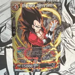 SS4 Vegeta, Opening Gambit Rare Silver Foil Alt Art Dragon Ball Super CCG Card - Image 2